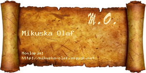 Mikuska Olaf névjegykártya